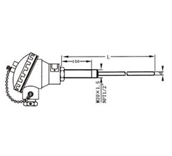 直形管接头式热电偶