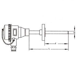 固定法兰式热电偶